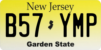 NJ license plate B57YMP