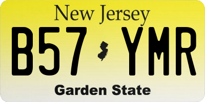 NJ license plate B57YMR