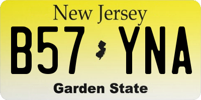 NJ license plate B57YNA