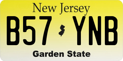 NJ license plate B57YNB