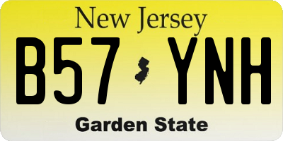 NJ license plate B57YNH