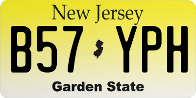 NJ license plate B57YPH