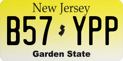 NJ license plate B57YPP