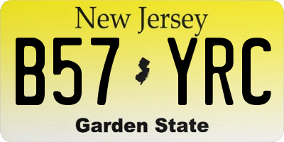 NJ license plate B57YRC