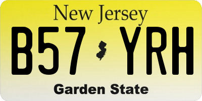 NJ license plate B57YRH