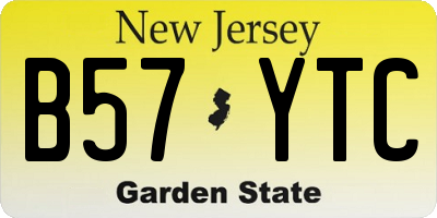 NJ license plate B57YTC