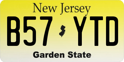 NJ license plate B57YTD