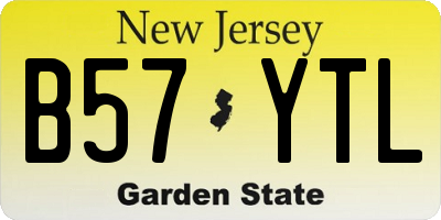 NJ license plate B57YTL
