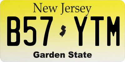 NJ license plate B57YTM