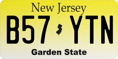 NJ license plate B57YTN