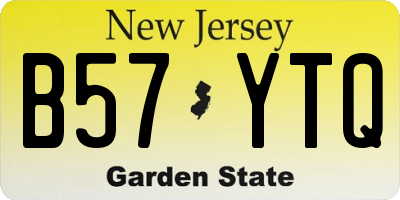 NJ license plate B57YTQ
