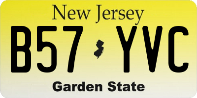 NJ license plate B57YVC