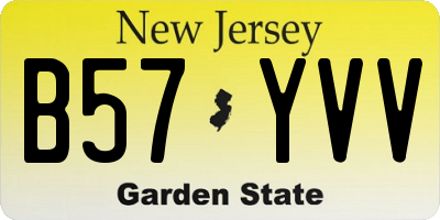 NJ license plate B57YVV