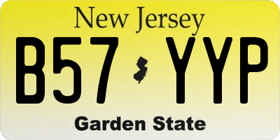 NJ license plate B57YYP
