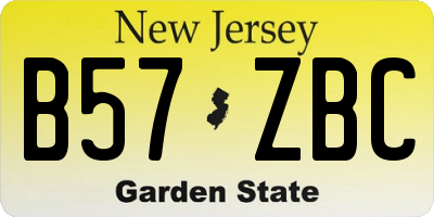 NJ license plate B57ZBC