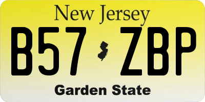 NJ license plate B57ZBP