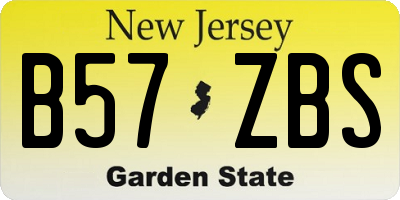 NJ license plate B57ZBS