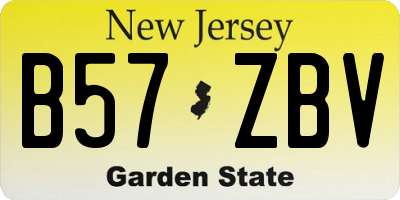 NJ license plate B57ZBV