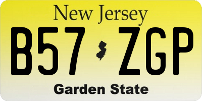 NJ license plate B57ZGP