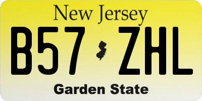 NJ license plate B57ZHL