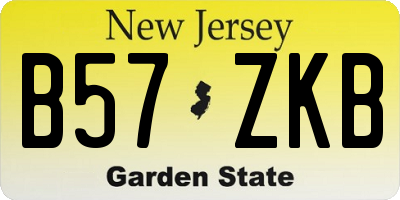 NJ license plate B57ZKB