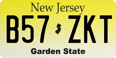 NJ license plate B57ZKT