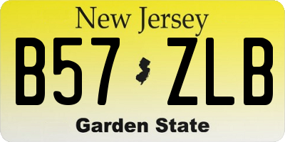 NJ license plate B57ZLB