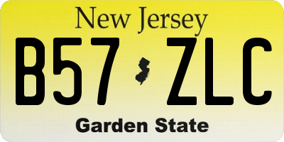 NJ license plate B57ZLC