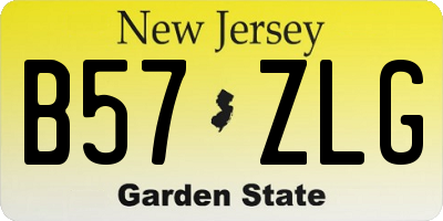 NJ license plate B57ZLG