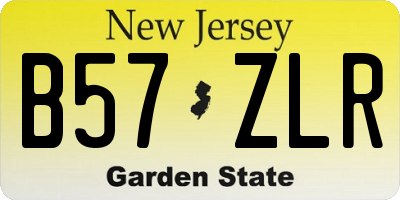 NJ license plate B57ZLR