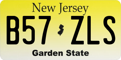 NJ license plate B57ZLS