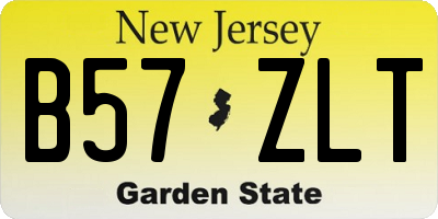 NJ license plate B57ZLT