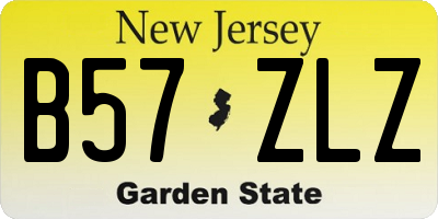 NJ license plate B57ZLZ