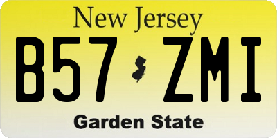 NJ license plate B57ZMI
