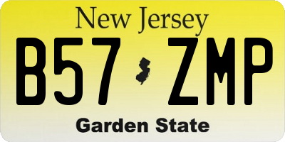 NJ license plate B57ZMP