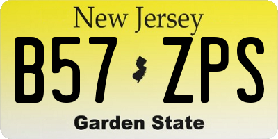 NJ license plate B57ZPS