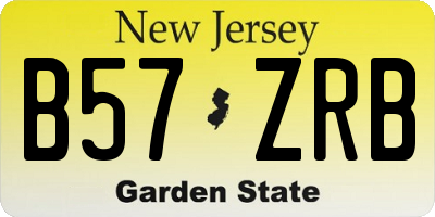 NJ license plate B57ZRB