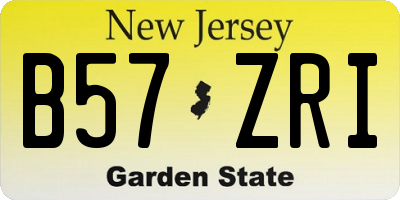 NJ license plate B57ZRI