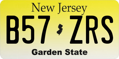 NJ license plate B57ZRS