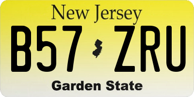 NJ license plate B57ZRU