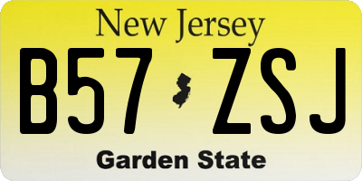 NJ license plate B57ZSJ