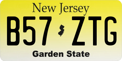 NJ license plate B57ZTG