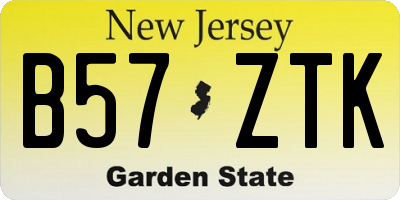 NJ license plate B57ZTK