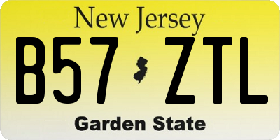 NJ license plate B57ZTL