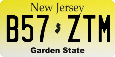 NJ license plate B57ZTM