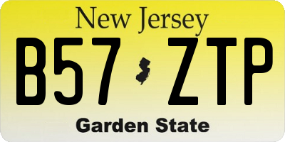 NJ license plate B57ZTP