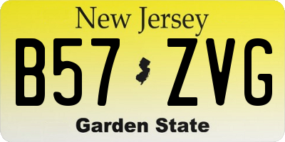 NJ license plate B57ZVG