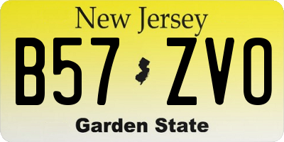 NJ license plate B57ZVO