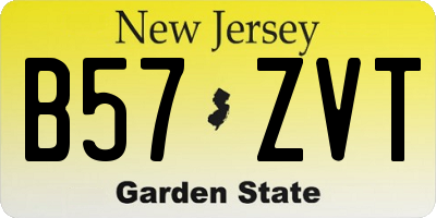 NJ license plate B57ZVT
