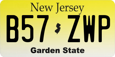 NJ license plate B57ZWP